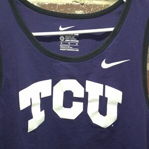 NIKE TCU Horned Frogs Tank Top Shirt Men's XL Purple Black Sleeveless Athletic